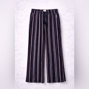 Knox Rose Boho Striped Tassel Pants | Wide Leg | Size Small